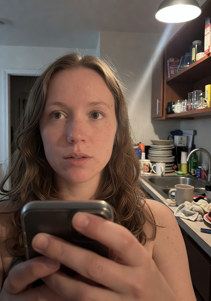 Casual everyday selfie before SelfAI